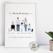 PERSONALISED FAMILY PORTRAIT Print | Family Illustration, Family Print, Family Drawing, Gift for Mum, Christmas Gift for Grandparents