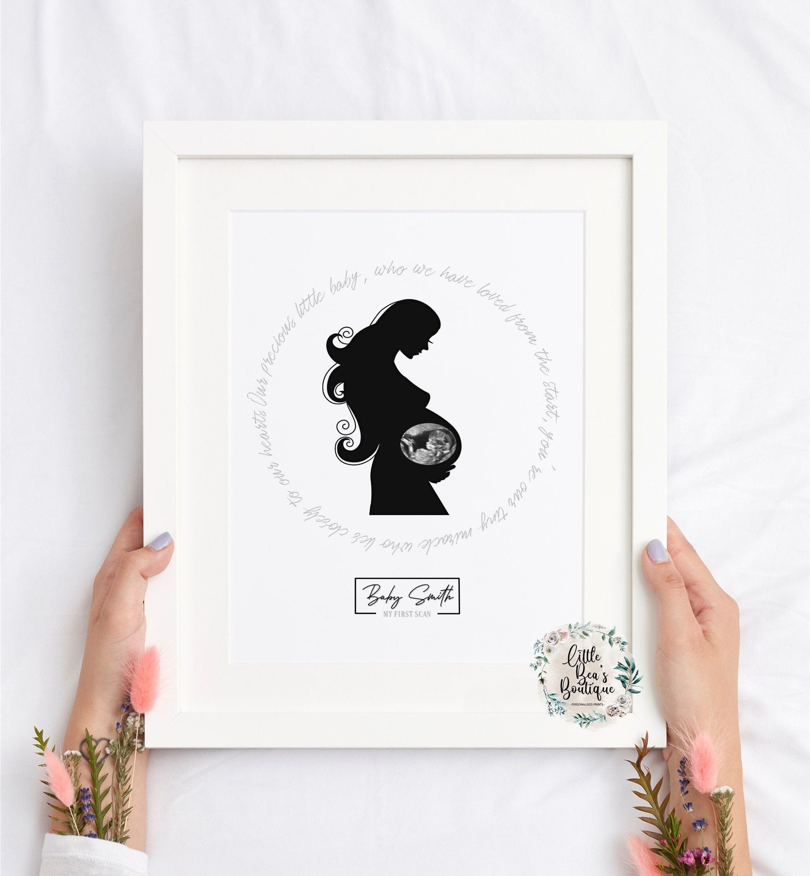 PERSONALISED BABY SCAN Ultrasound Print Bump Gift Baby Scan Etsy