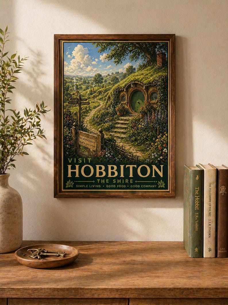 Lord of the Rings Travel Poster Set | Middle Earth Wall Art | Digital ...