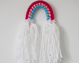 Mini Rainbow Wall Hanging Nursery Decor "Cotton Candy"