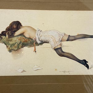 Litografía Albert PENOT (1920) "La Carta"