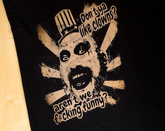 Capitano Spaulding - Clown horror - Camicia horror di Halloween - Il diavolo si rifiuta - Rob Zombie - Il diavolo si rifiuta - Horror - 3 dall'inferno