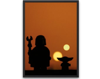 Printable - Tatooine - Art - Poster - Grogu - Starwars - Poster - Digital Download - Film Poster - gifts for kids - Photography - Wall Art