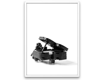 Darth Vader Piano Printable Art – Minimalist Black & White Star Wars Poster, High-Res Digital Download in A2-A6 Sizes