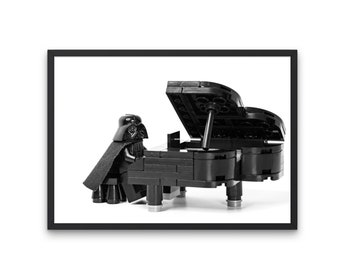Darth Vader at Piano Art Print – Toy Figure Photography Digital Download (A2-A6) for Home, Office & Nursery Décor