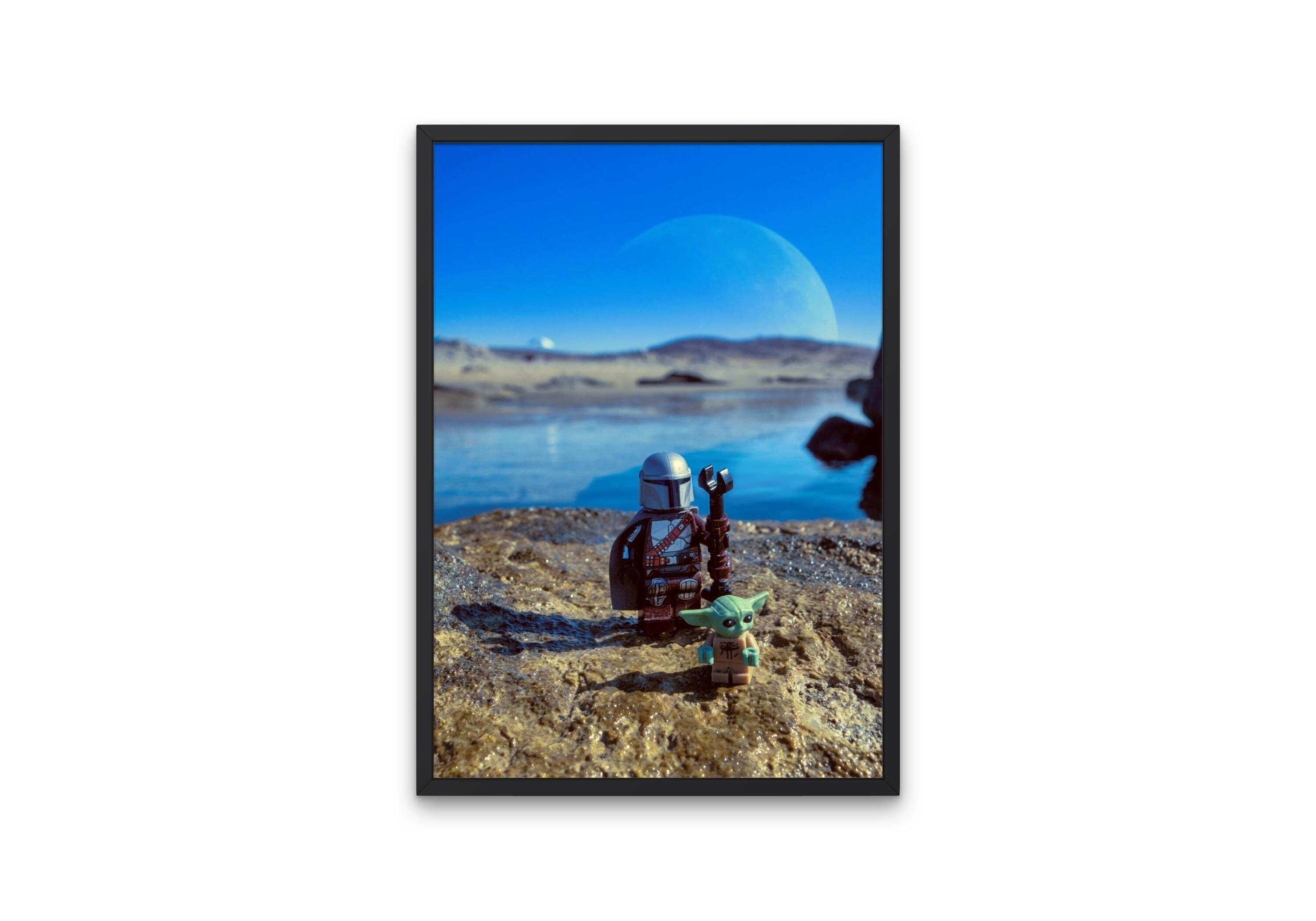 Printable - Mandalorian - Poster - Grogu - Home Decor - The Child - Beach - Starwars - Photography - Wall Art - Wall Decor - Mini figures