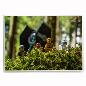 Caza TIE - R2D2 - C-3PO - Obi-Wan - Chewbacca - Star Wars - Decoración infantil - Regalo de Star Wars