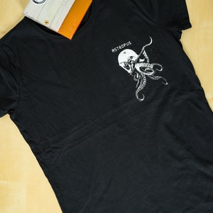 Astropus - Octopus - Kraken Shirt - small chest print - Woman Shirt - Kraken - Steampunk - Steampunk Clothing - Gift For Her