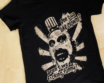 Capitano Spaulding - Horror Clowns - Maglietta da donna - Maglietta horror - La casa del diavolo - Rob Zombie - 3 From Hell - Maglietta vintage