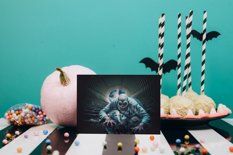 Printable Poster Zombie Ghoul Spooky decor Wall Art Download Print