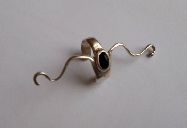 Silver 925 solid 925 silver eaar cuffs, no piercing, Ear cuff, climbingn adjustable ear, Not perforated, Earring, Cartilage earring, Spain blak B