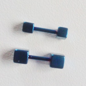 Earring steel   man, woman, Studs, unisex, blue, jewelry, Small earring, boyfriend, gift for her ,christmas