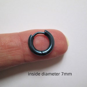 Azzurro orecchino anello uomo 8, 10, 12, 14, 16, 18,20 mm orecchini semplice minimalista Spagna regalo per lei per lui per sposo