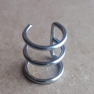 3 anneaux ear cuff  d'oreille de pour petit ami, anniversaire, Espagne, anniversaire en acier inoxydable Noëlcadeau petit ami gronde