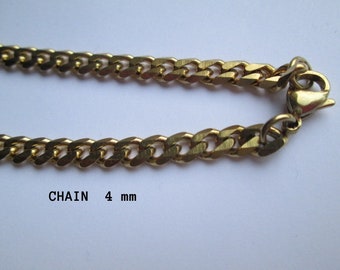 Gold anklet stainless steel link chain for men, women, gift for men, gift for boyfriend, for her, for him, for him, Spain