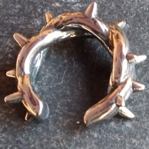 Pendiente espino cartílago vikingo acero inoxidable  envejecido  hombre mujer no perforado, celta regalo novio España huggie