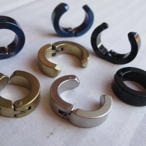 Pendientes  acero cartílago, manguito de oreja escalador, no perforado, aro argollas, no piercing,  España, regalo novio, navidad,