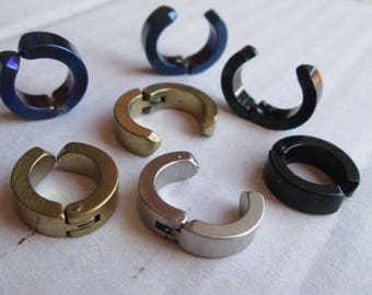 Pendientes  acero cartílago, manguito de oreja escalador, no perforado, aro argollas, no piercing,  España, regalo novio, navidad,