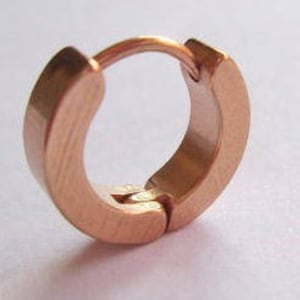 Orecchino acciaio chirurgico 6 mm, 9 mm oro rosa uomo donna minimalista regalo mamma del cerchio pendente piccolo pendio Spagna