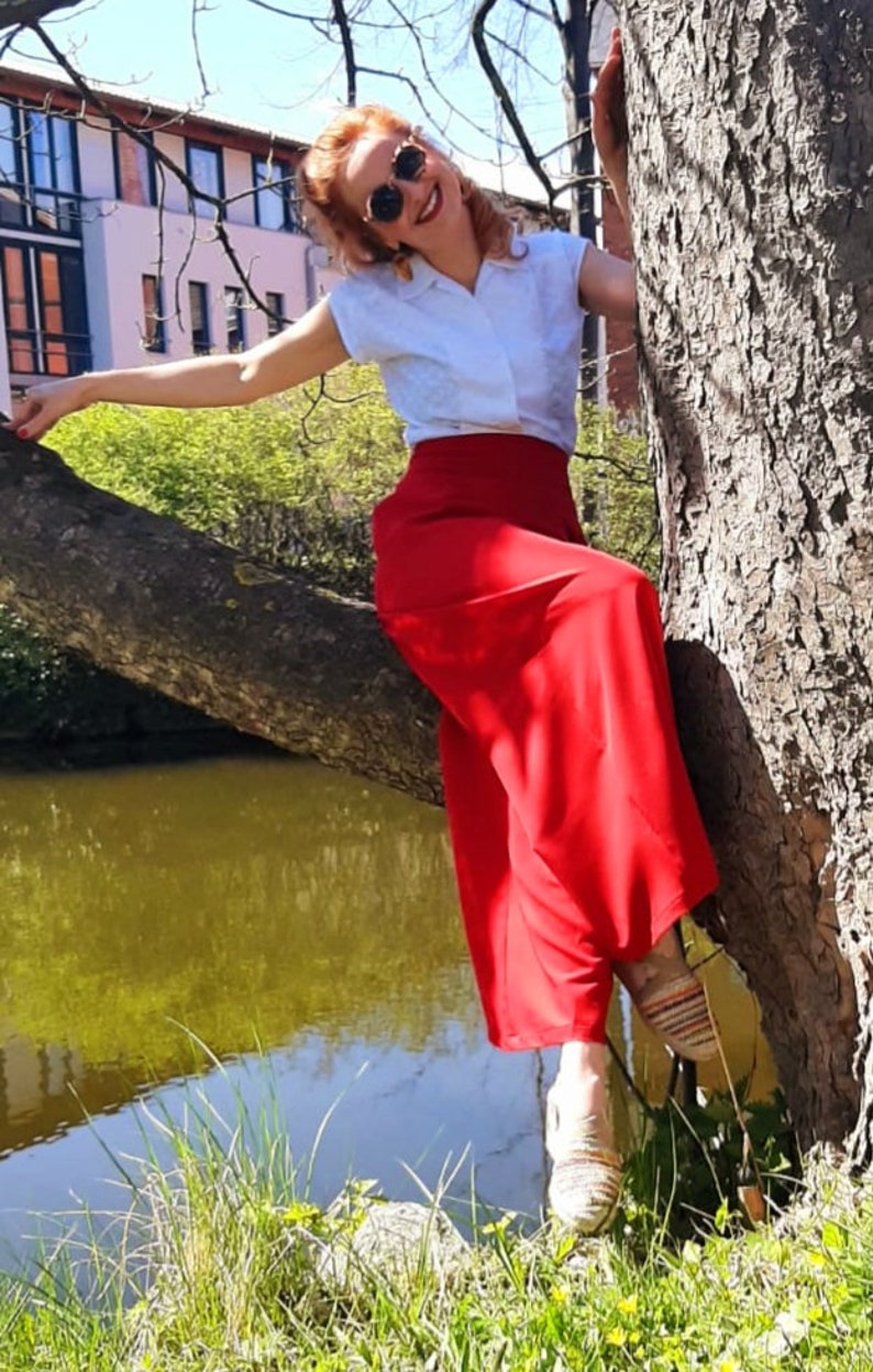 High Waist Pants Leila red image 5