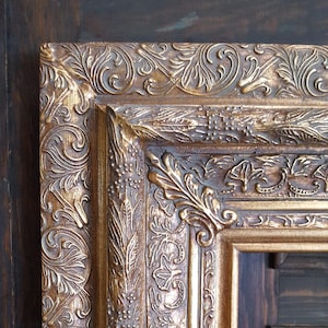 Baroque Colonial Style Frame,ornate frame, wedding frame,colonial decor, custom picture frame, gold leaf picture frame,Wood picture frame