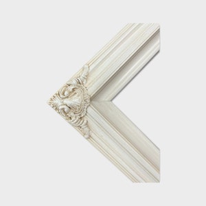 Classic compo Ornate wood frame, IVORY STAIN, hand painted ,vintage style wood picture frame,custom picture frame,canvas frame, custom sizes