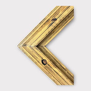 Rustic Wood Frame Custom Picture Frame: Distressed Barn Wood, Hand Painted Country Decor (4 Inch Molding, Natural Finish)