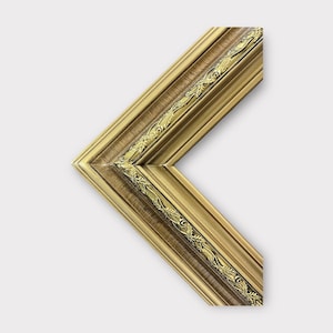 9 x 12 In Stock - Ready to Ship Traditional vintage style wood frame, MARBLE GOLD, wood picture frame, custom sizes, portrait frame, canvas