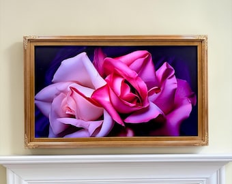 32" to 55" inch Ornate frame for Samsung The Frame TV and Frame Pro TV models, Bronze finish, not meant for use with other TVs.