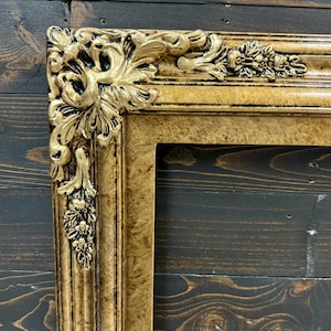 32" to 65" inch Ornate frame for Samsung The Frame TV and Frame Pro TV models, Marble Gold finish, not meant for use with other TVs. image 6
