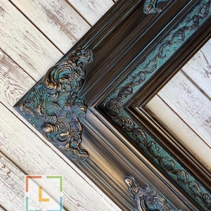 Baroque colonial Style Frame, antique gold, wedding frame,ornate wood frame, french decor frames, shabby chic frame, Wood picture frame