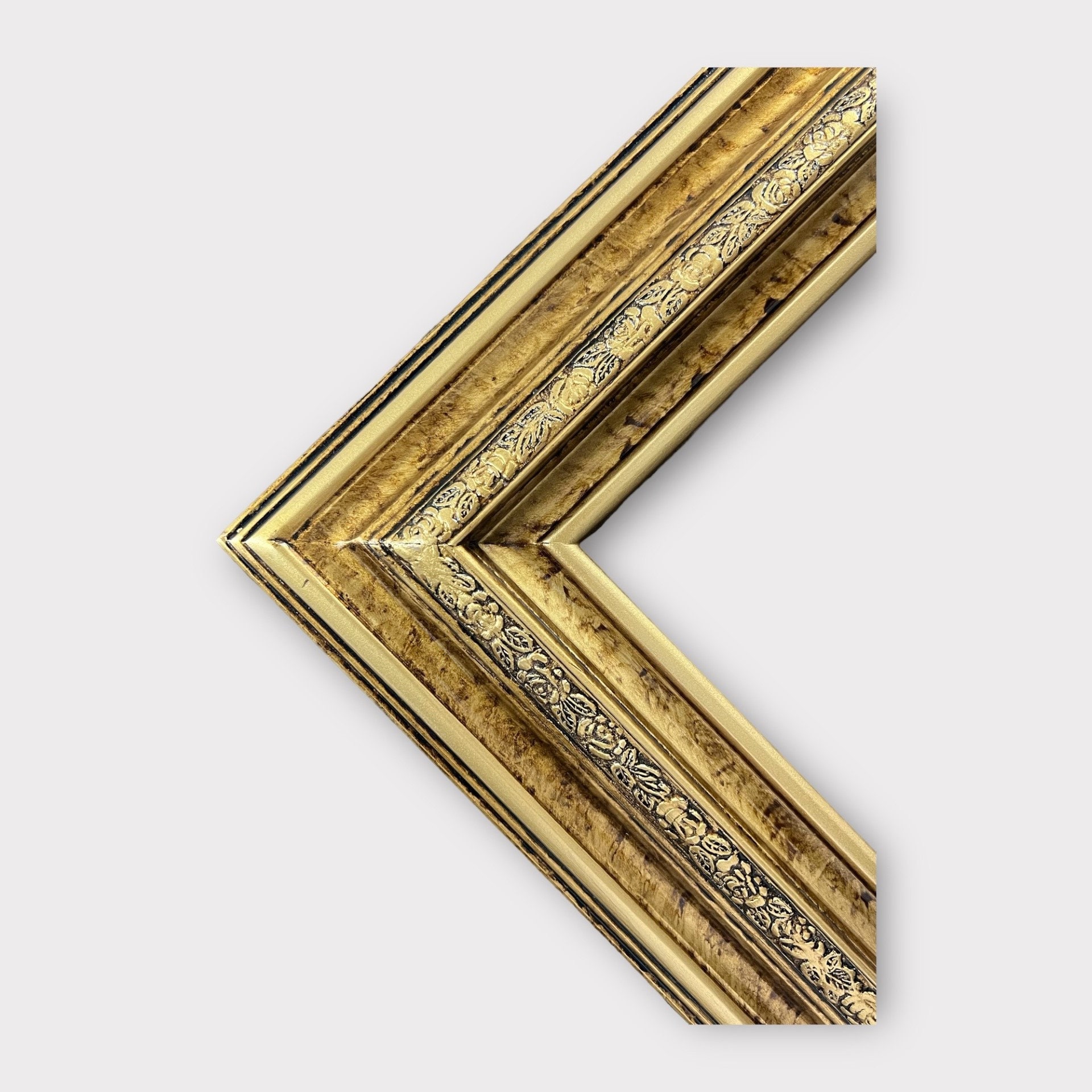 Traditional Frames Traditional Vintage Style Wood Frame, MARBLE GOLD, Wood Picture Frame ...