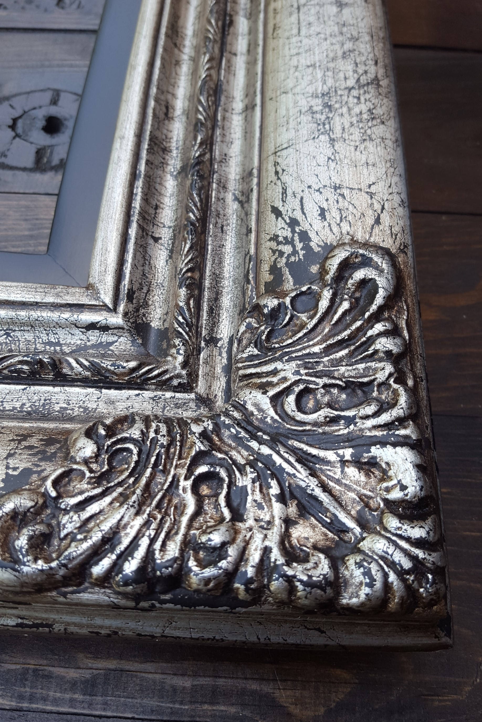 Antique Style Low Profile Frame. Ornate Wood Picture Frame Etsy