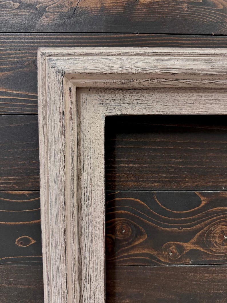 32" to 75" Inch TV frame for Samsung The Frame TV and Frame Pro TV models, Rustic Driftwood finish, not meant for use with other TVs. image 6