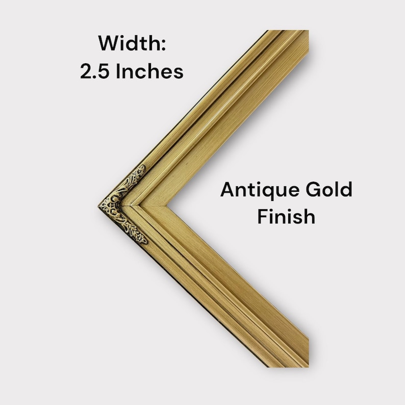 55, 65, & 75 inch Hisense Canvas TV Ornate frame, Antique Gold finish, Canvas TV by Hisense, not meant for use with other TVs, image 4