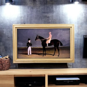 32" To 50" Inch Tv Frame For Samsung The Frame Tv And Frame Pro Tv Models, Natural Wood Finish, Not Meant For Use With Other Tvs.