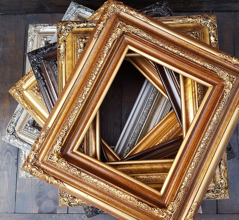 Traditional compo ornate wood frame photo frame bronze frame wood picture frame custom picture frame oil painting frame canvas frame