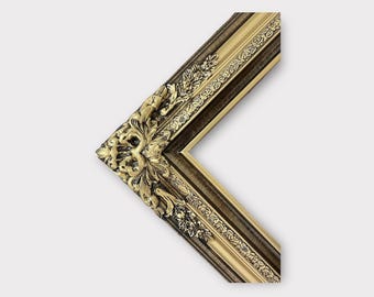 30 x 40 In stock ready to ship, Traditional compo XL ornate corners wood frame, Vintage Gold, vintage wood picture frame,