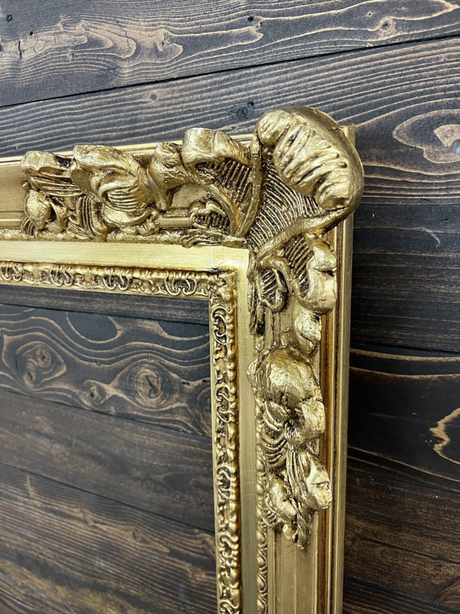 Old World Style Picture Frame Ornate Wood Picture Framegold Etsy