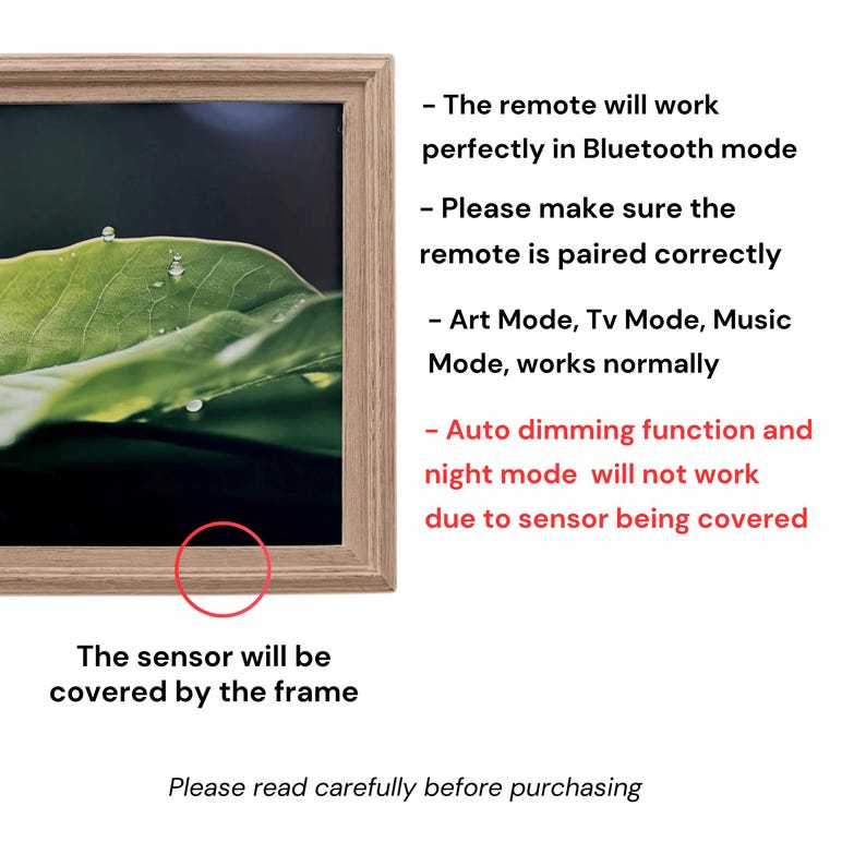 32" to 75" Inch TV frame for Samsung The Frame TV and Frame Pro TV models, Rustic Driftwood finish, not meant for use with other TVs. image 9