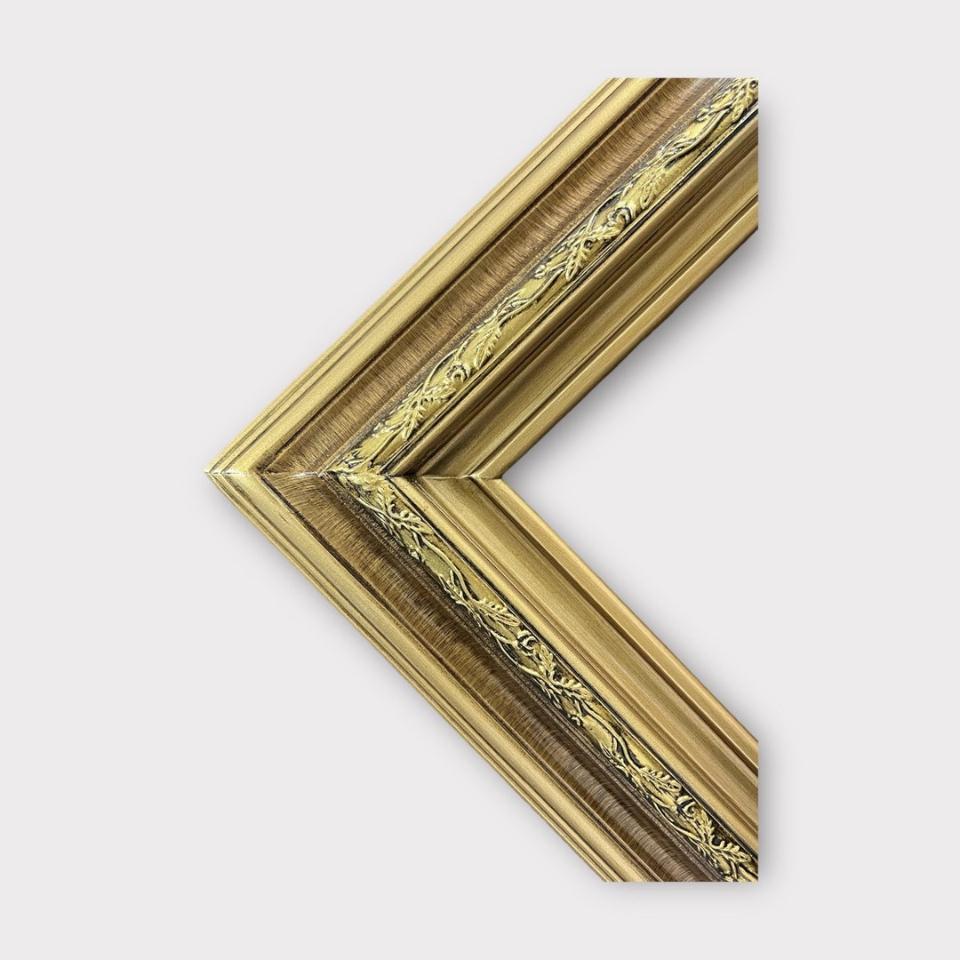 Traditional Vintage Style Wood Frame, MARBLE GOLD, Wood Picture Frame