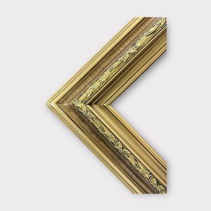 12 x 16 In Stock - Ready to Ship, Traditional vintage style wood frame, MARBLE GOLD, wood picture frame, custom sizes, portrait frame,