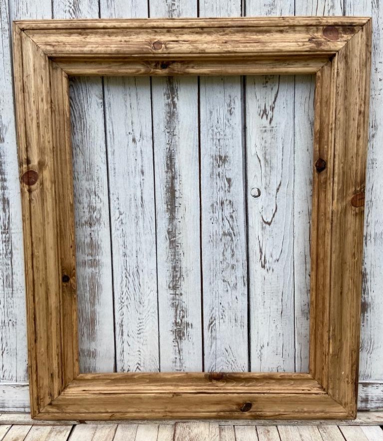Rustic wood frame natural color wood custom picture frame Etsy