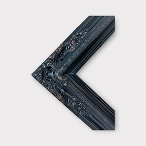 20 x 24 In stock - Ready to Ship, Traditional compo XL ornate corners wood frame, distressed BLACK, vintage wood picture frame, antique