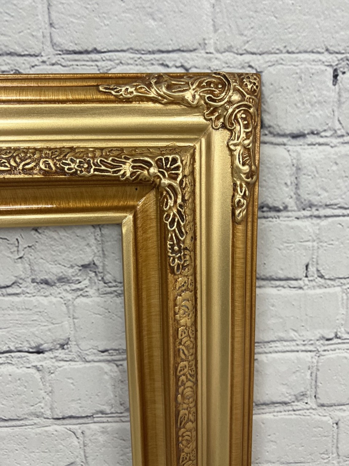 Traditional Compo Ornate Wood Frame Gold Frame Wood Picture Etsy