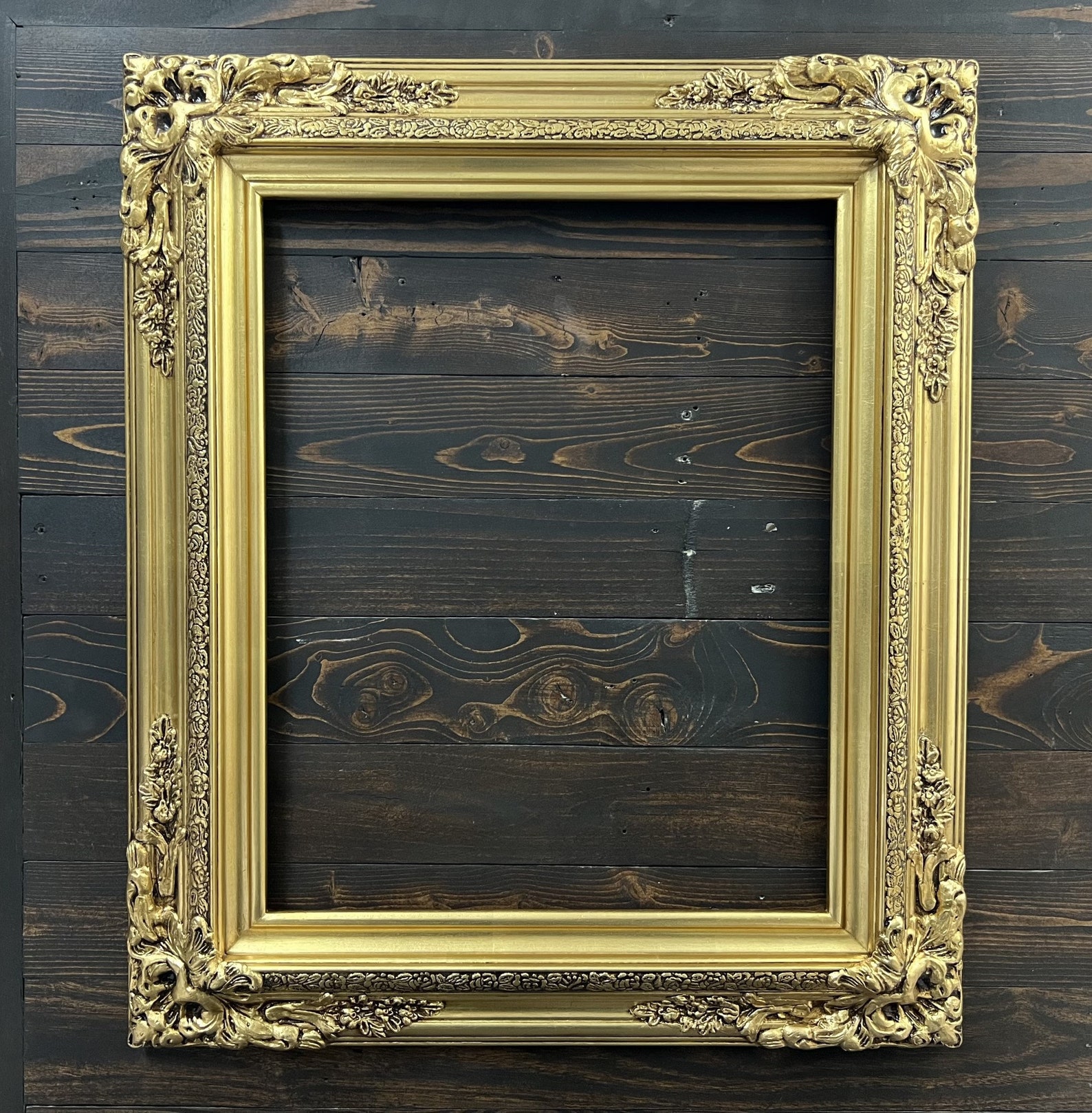Frame Compo Traditional Compo XL Ornate Corners Wood Frame,gold Leaf, Vintage Wood ...