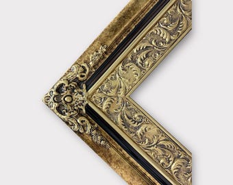 Baroque Style Frame, antique gold, canvas frame, photo picture frame,french decor frames, oil painting frame,Wood picture frame, Custom