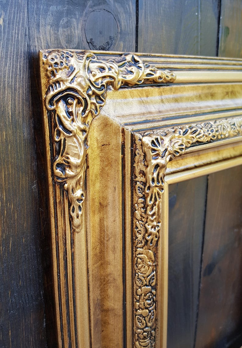 Traditional compo ornate wood frame wood picture frame Etsy