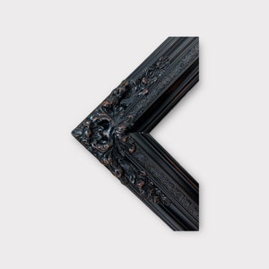 24 x 36 In Stock - Ready to Ship Traditional compo XL ornate corners wood frame, distressed BLACK, vintage wood picture frame, antique