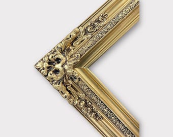 24 x 30 In Stock - Ready to Ship, Traditional compo XL ornate corners wood frame,Gold Leaf, vintage wood picture frame, antique style frame,